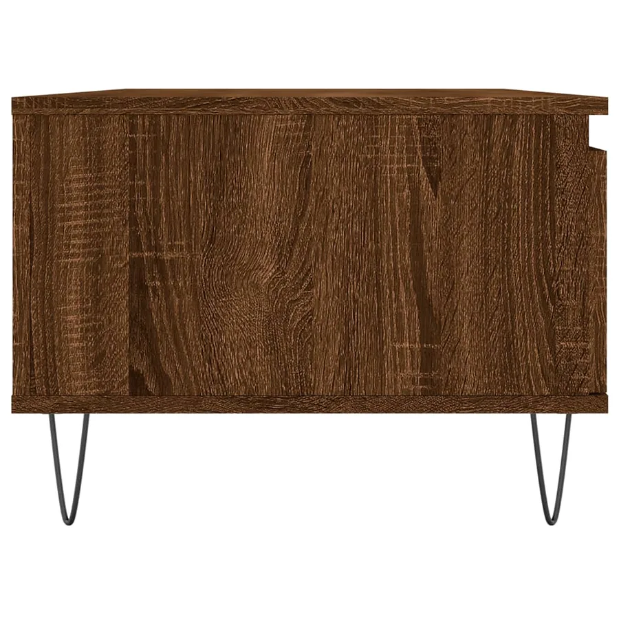 Table basse Chêne marron 90x50x36,5 cm Bois d'ingénierie - 7