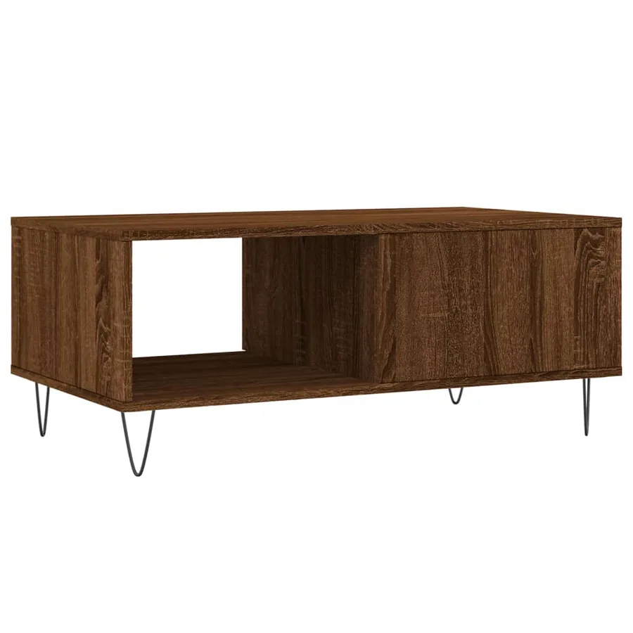 Table basse Chêne marron 90x50x36,5 cm Bois d'ingénierie - 8
