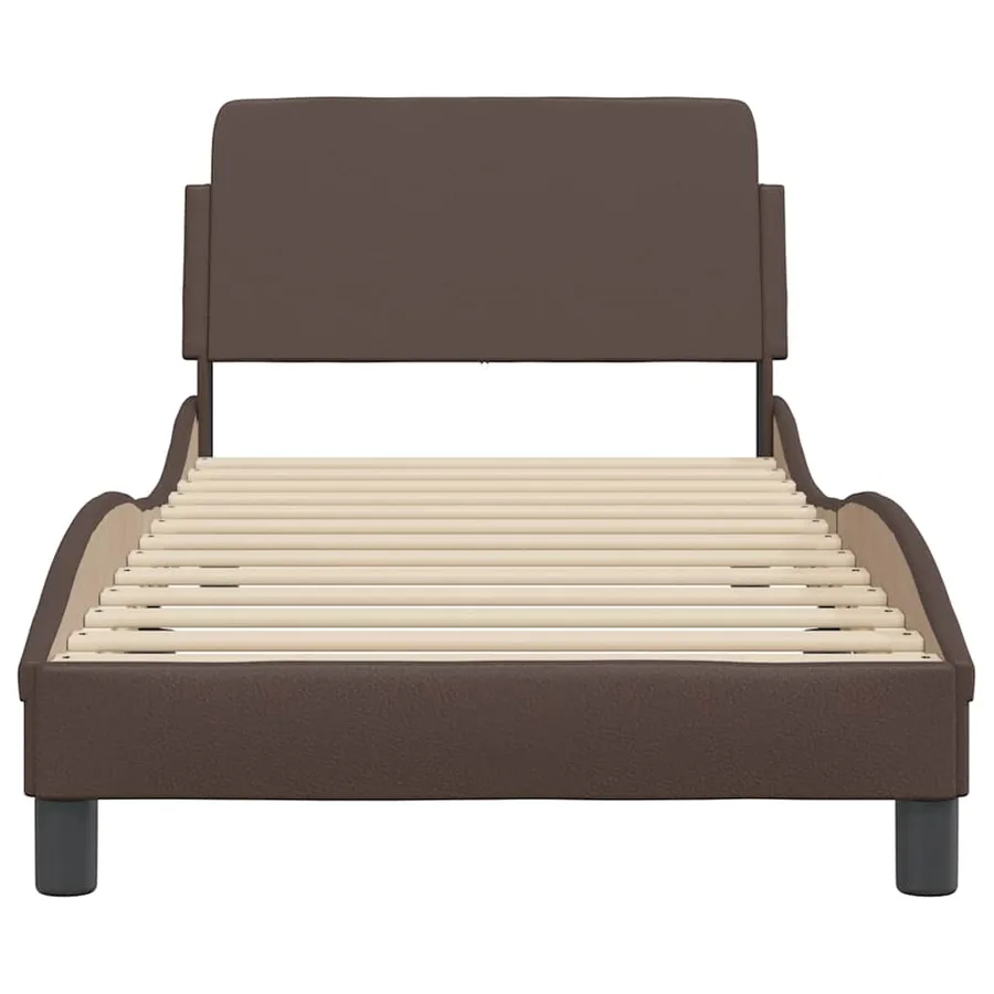 Cadre de lit Dover marron 90x200 cm similicuir - 4
