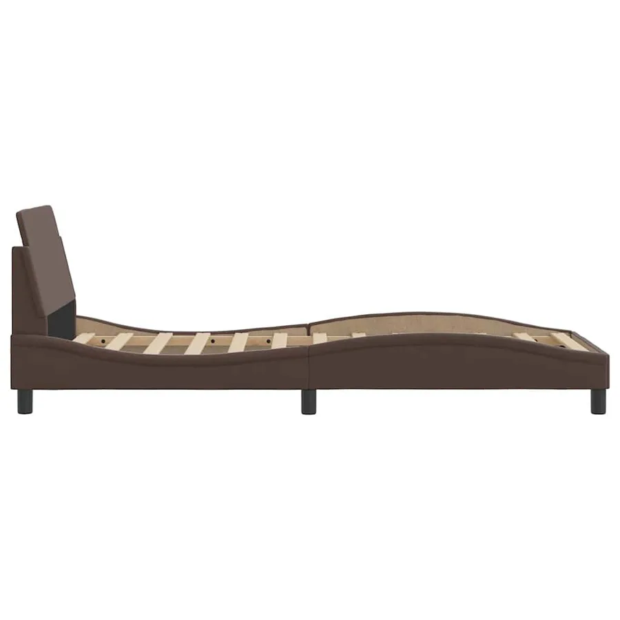 Cadre de lit Dover marron 90x200 cm similicuir - 5