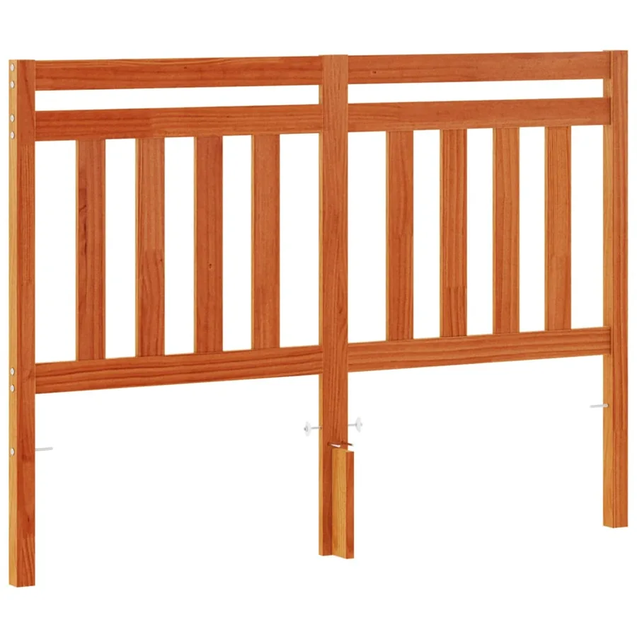 Tête de lit cire marron 135 cm bois massif de pin - 2