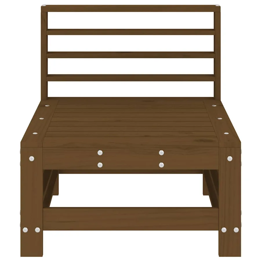 Canapés centraux de jardin 2 pcs marron miel bois de pin solide - 4