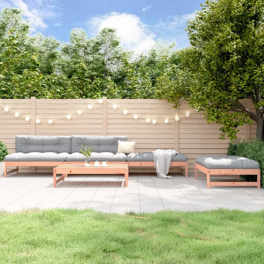 Salon de jardin 5 pcs bois massif douglas