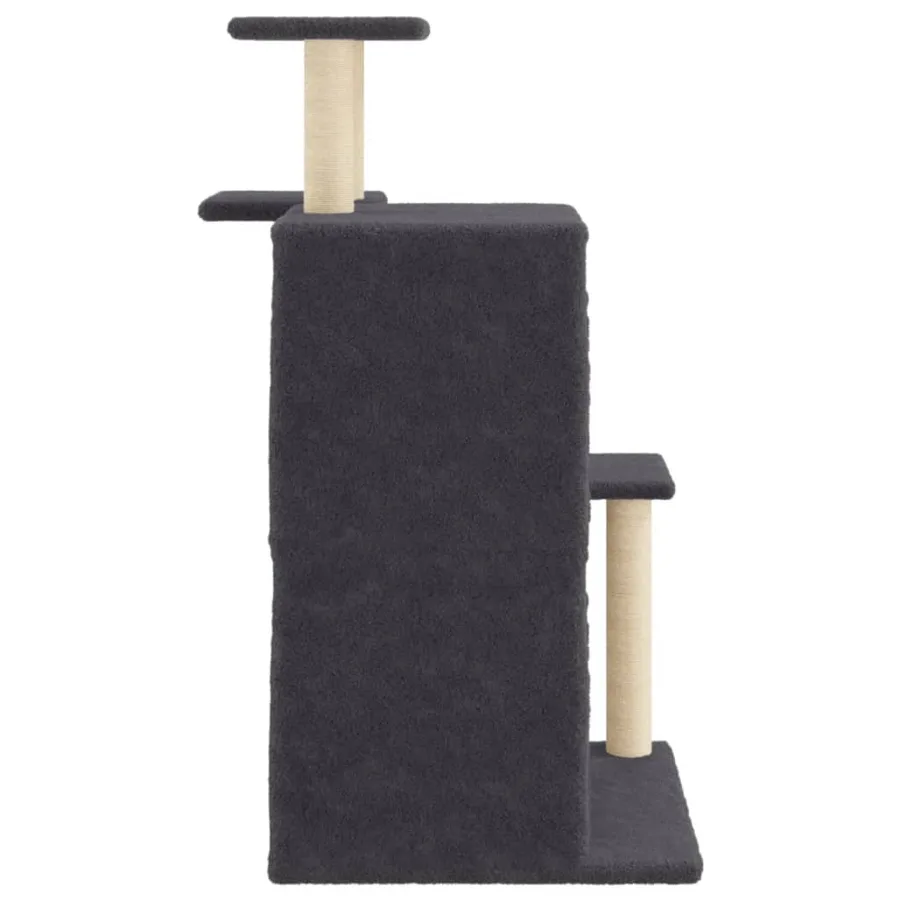 Arbre à chat avec griffoirs en sisal gris foncé 97 cm - 5