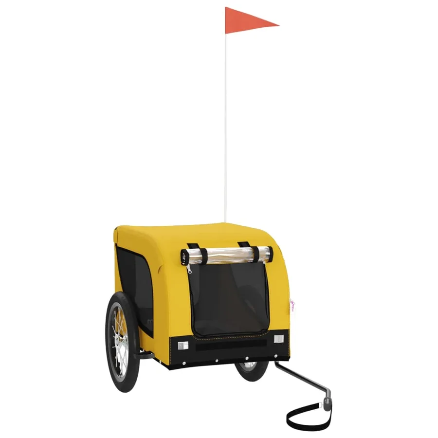 Remorque de vélo pour animaux de compagnie jaune et noir - 2