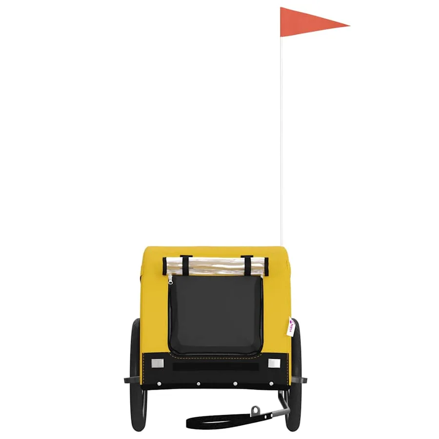 Remorque de vélo pour animaux de compagnie jaune et noir - 4