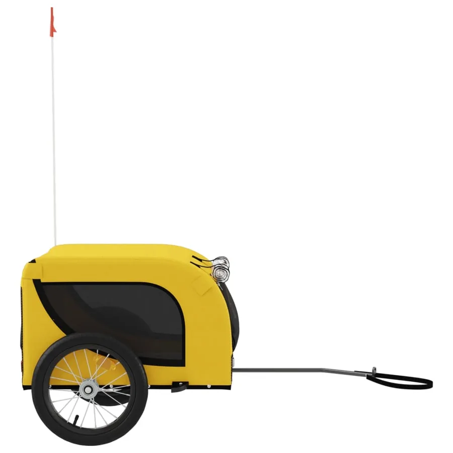 Remorque de vélo pour animaux de compagnie jaune et noir - 5