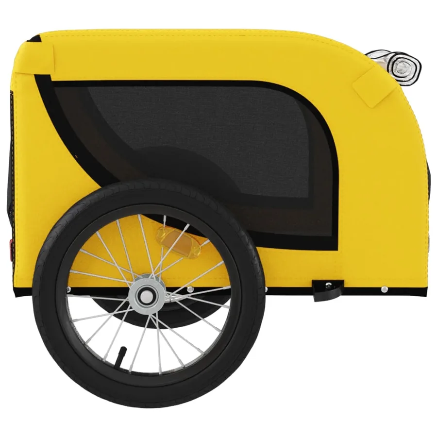 Remorque de vélo pour animaux de compagnie jaune et noir - 6