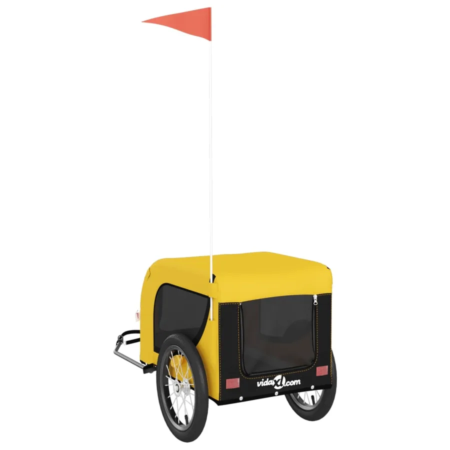 Remorque de vélo pour animaux de compagnie jaune et noir - 7