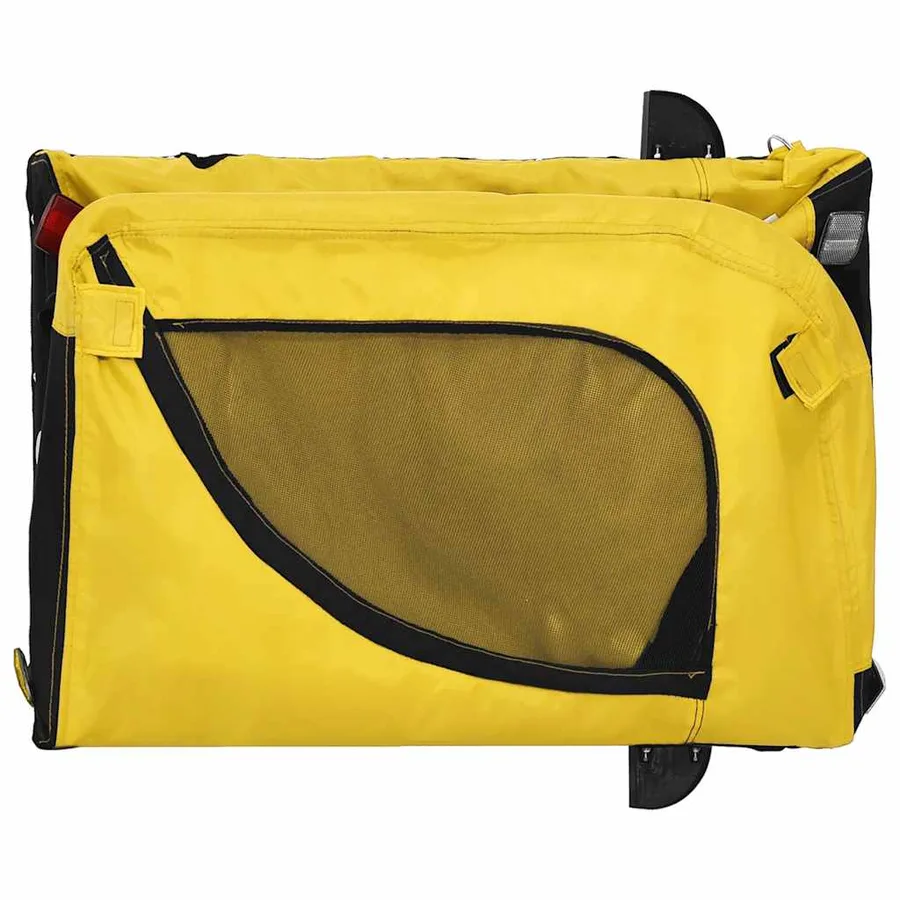 Remorque de vélo pour animaux de compagnie jaune et noir - 8