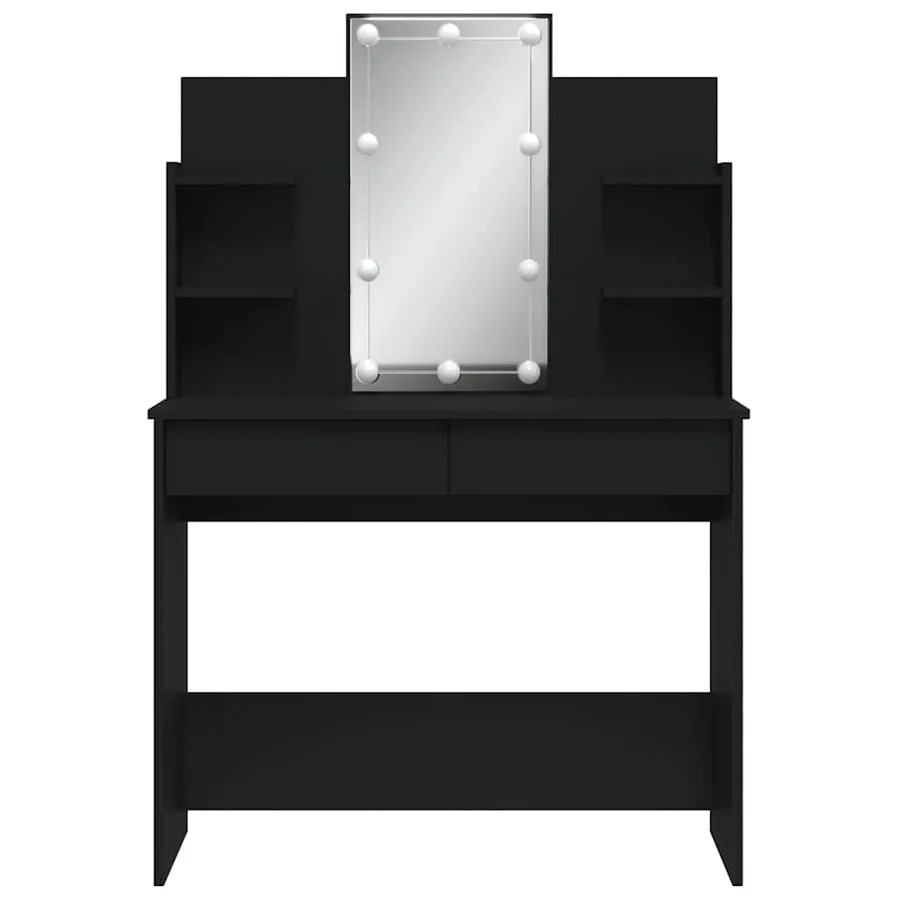 Coiffeuse avec lumières LED noir 96x40x142 cm - 3