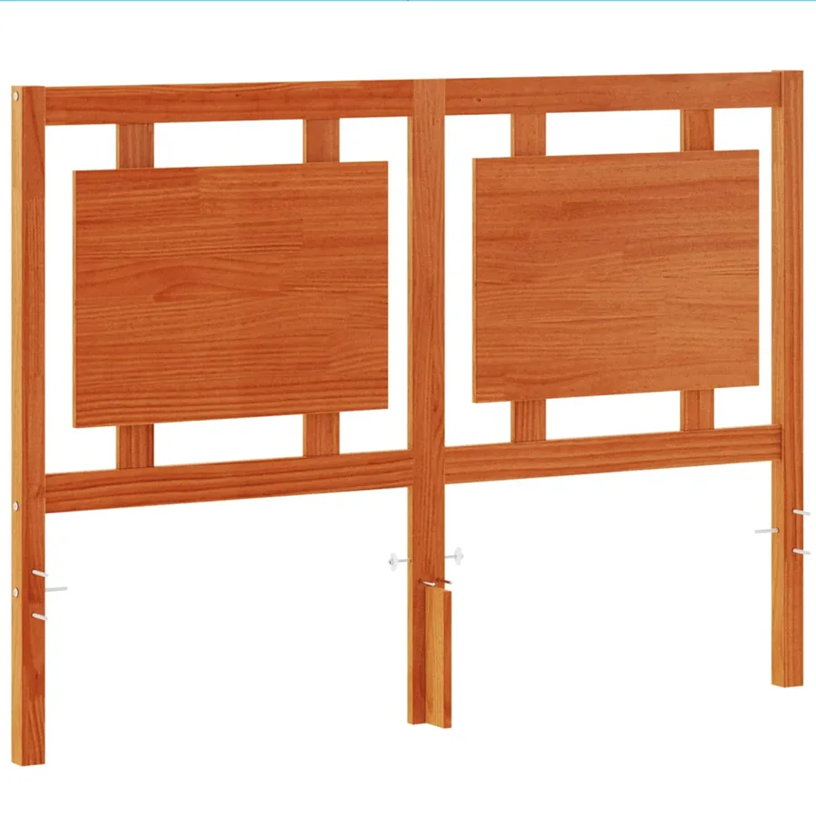 Tête de lit cire marron 135 cm bois massif de pin - 2