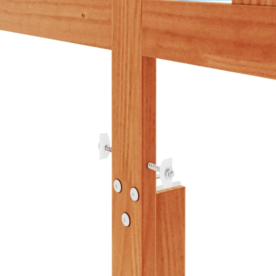 Tête de lit cire marron 135 cm bois massif de pin - 7