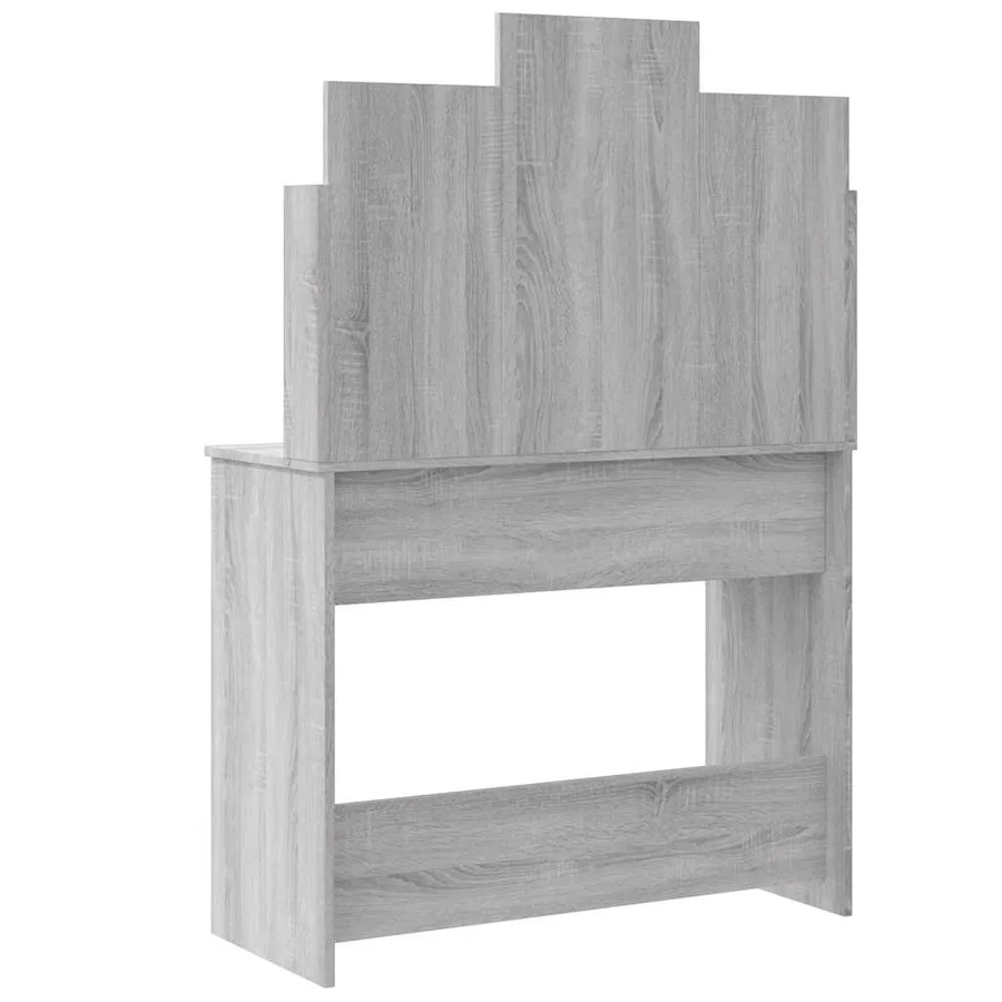 Coiffeuse avec lumières LED sonoma gris 96x40x142 cm - 7