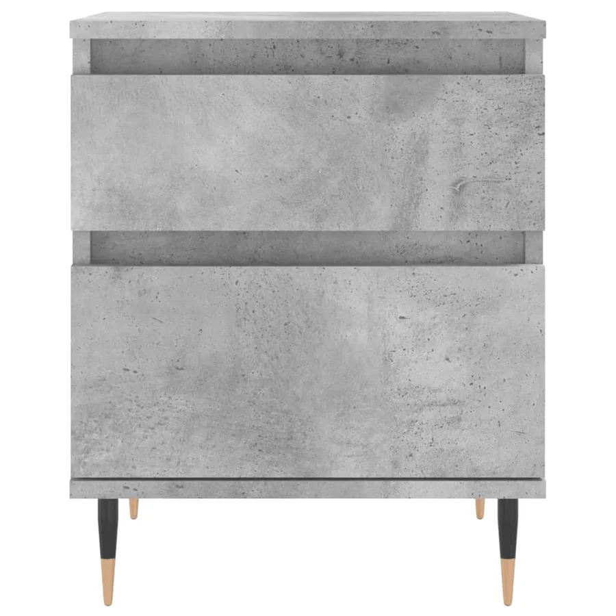 Tables de chevet 2 pcs gris béton 40x35x50 cm bois d’ingénierie - 6