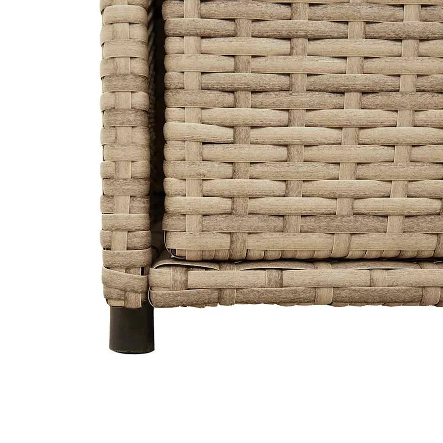 Armoire de rangement de jardin beige 55x55x111cm résine tressée - 12