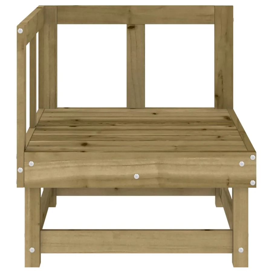 Canapé d'angle de jardin bois de pin imprégné - 3