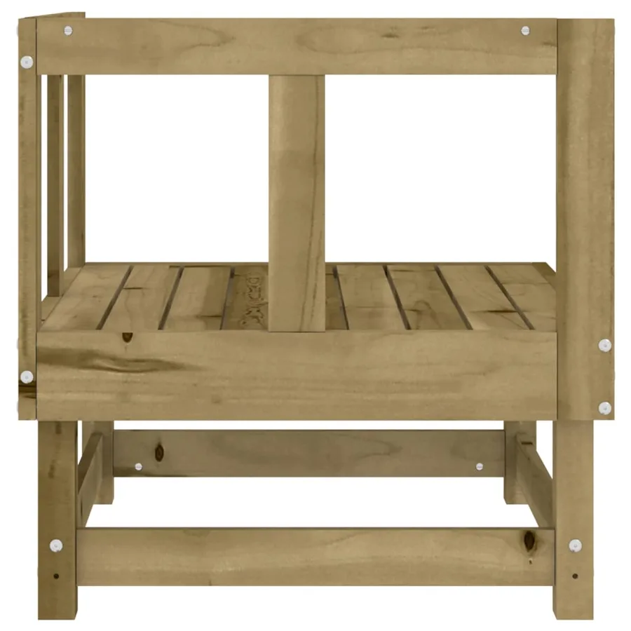 Canapé d'angle de jardin bois de pin imprégné - 5