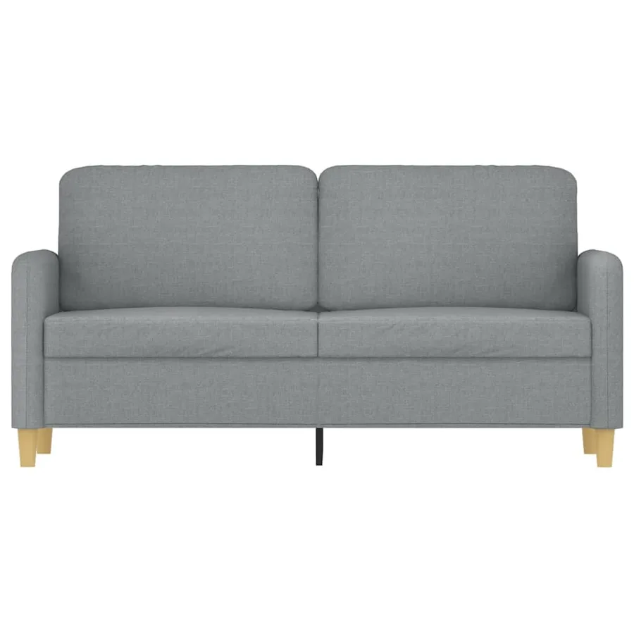 Canapé à 2 places Gris clair 140 cm Tissu - 3