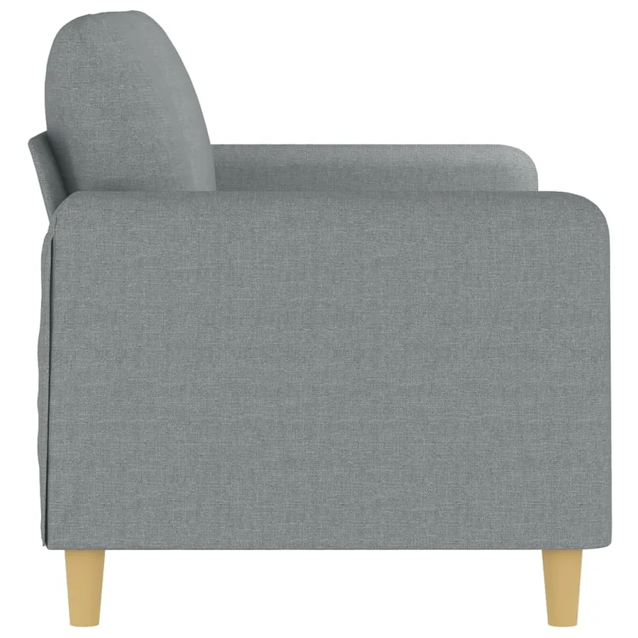 Canapé à 2 places Gris clair 140 cm Tissu - 4