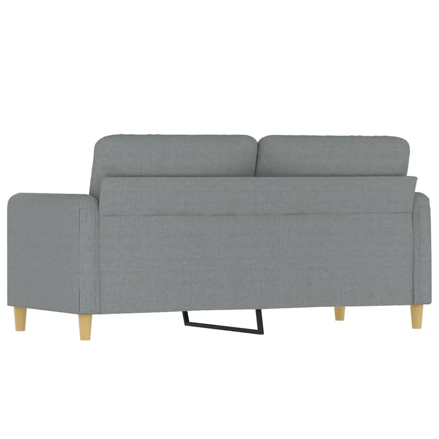 Canapé à 2 places Gris clair 140 cm Tissu - 5