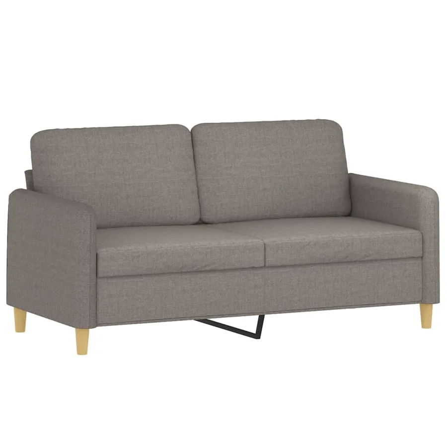 Ensemble de canapés 2 pcs avec coussins Taupe Tissu - 4