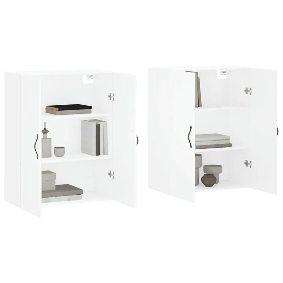 Armoires murales 2 pcs blanc bois d'ingénierie - 3