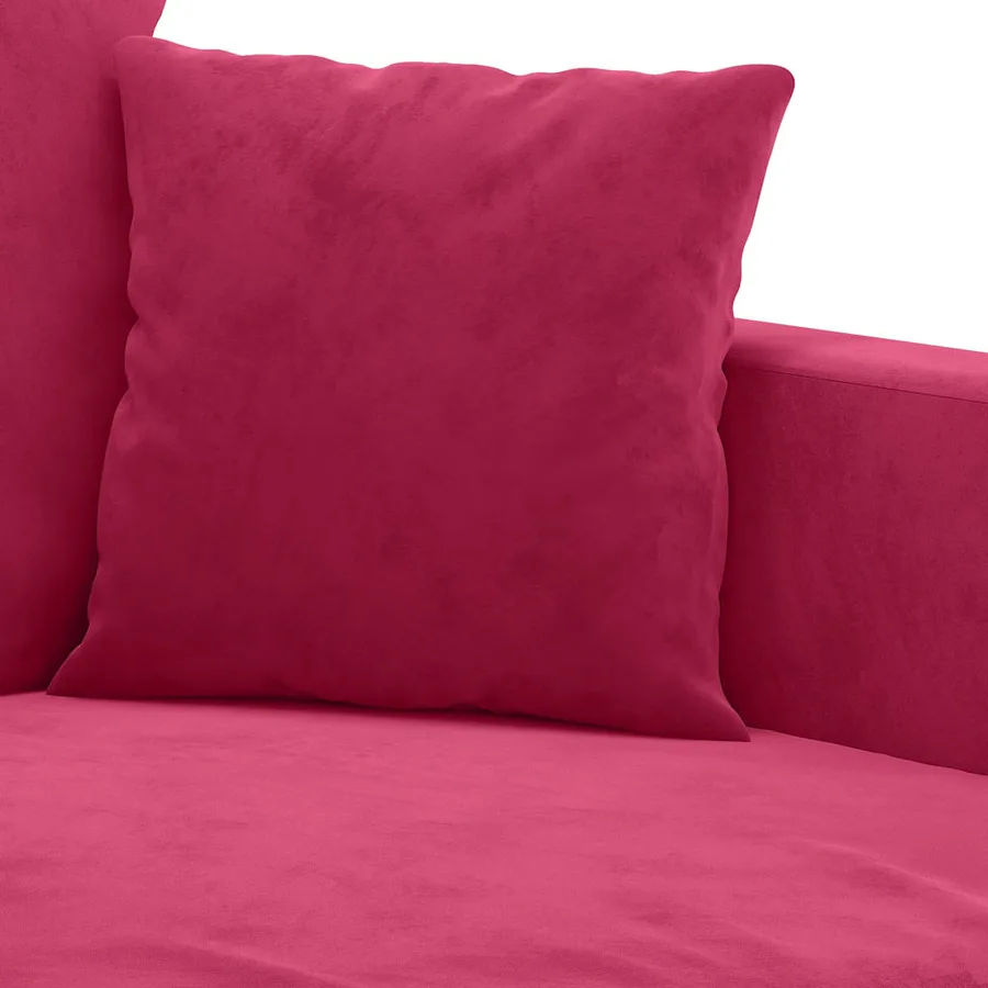 Fauteuil Rouge bordeaux 60 cm Velours - 6