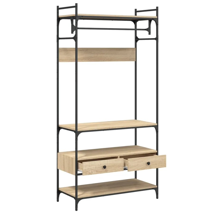 Armoire à tiroirs chêne sonoma 89x39x184,5 cm bois d'ingénierie - 5