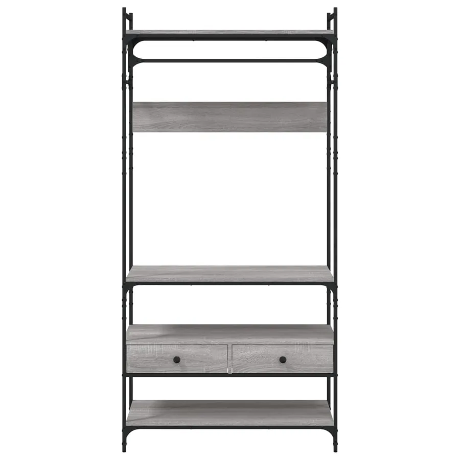 Armoire à tiroirs sonoma gris 89x39x184,5 cm bois d'ingénierie - 6