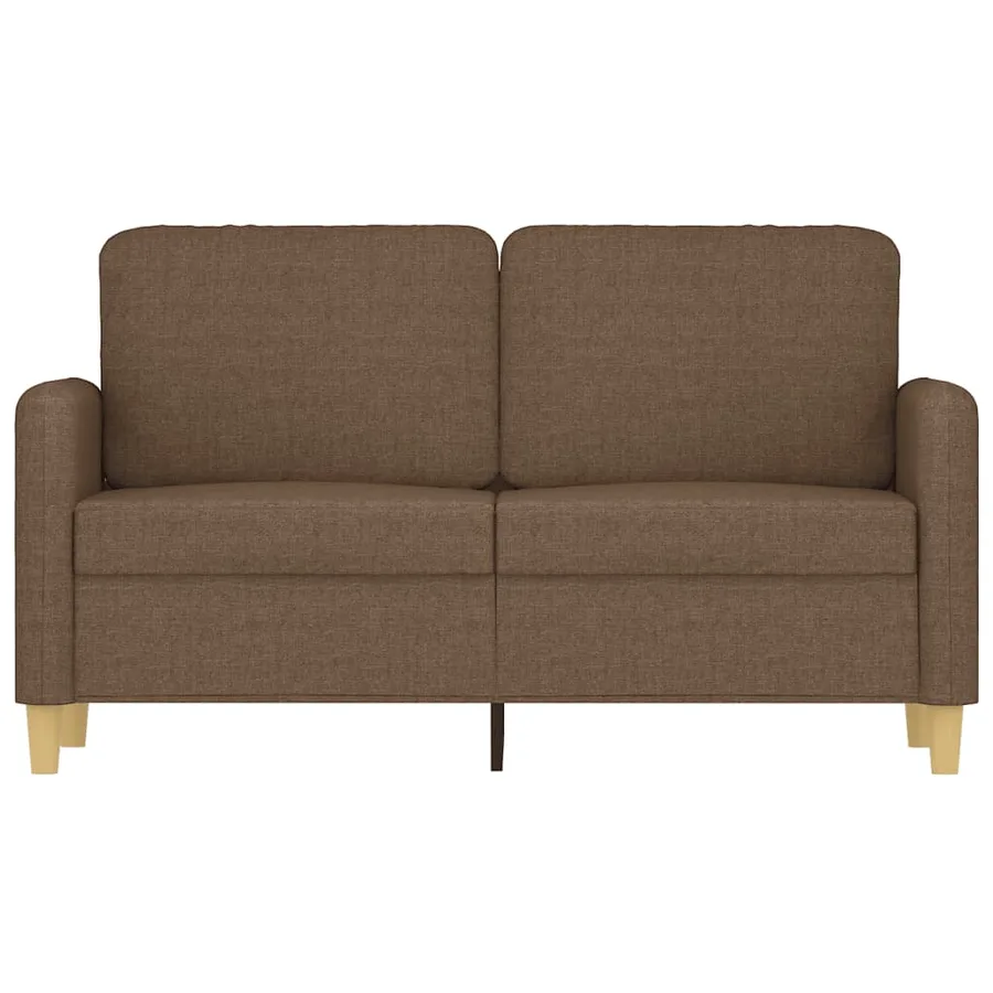 Canapé à 2 places Marron 120 cm Tissu - 3