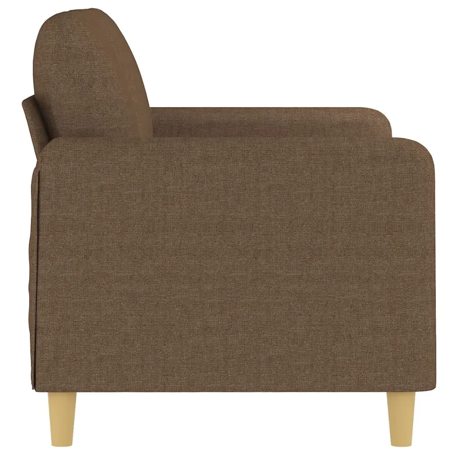 Canapé à 2 places Marron 120 cm Tissu - 4