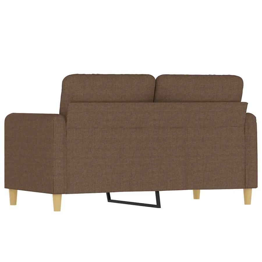 Canapé à 2 places Marron 120 cm Tissu - 5
