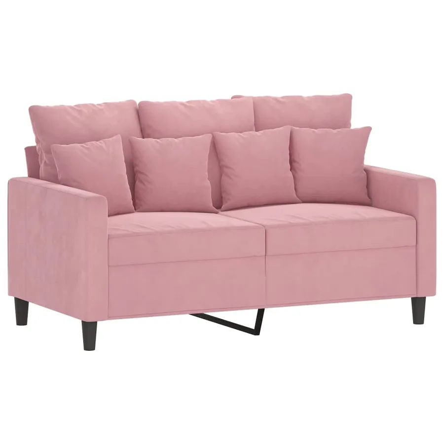 Ensemble de canapés 4 pcs avec coussins Rose Velours - 4