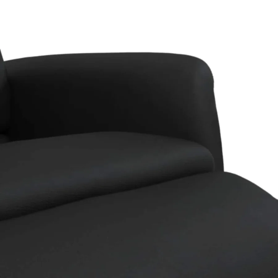 Fauteuil inclinable avec repose-pieds noir similicuir - 7