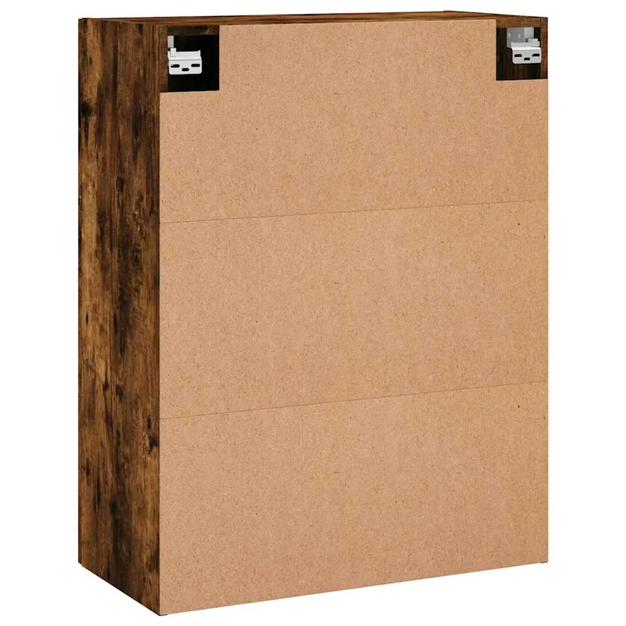 Armoire murale chêne fumé 69,5x34x90 cm bois d'ingénierie - 9