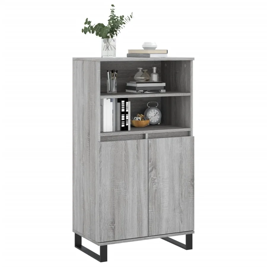 Buffet haut Sonoma gris 60x36x110 cm Bois d'ingénierie - 3