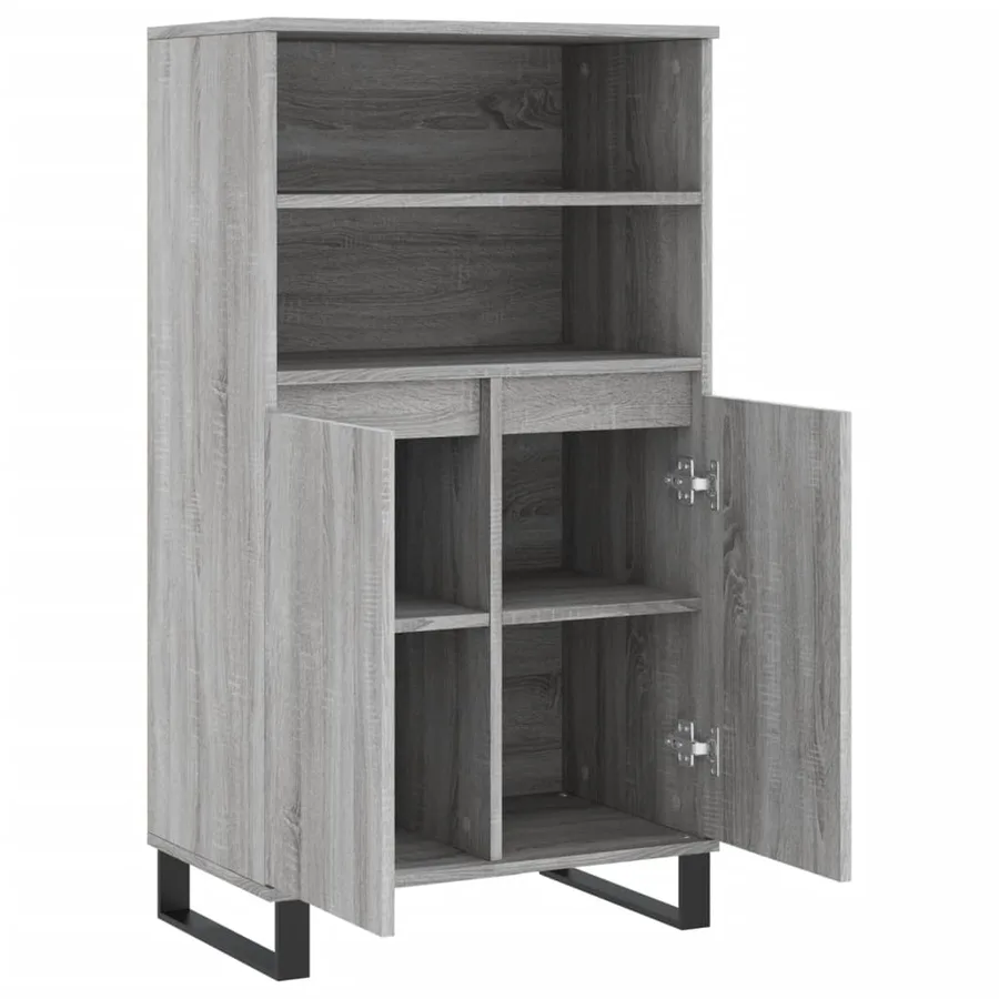 Buffet haut Sonoma gris 60x36x110 cm Bois d'ingénierie - 5