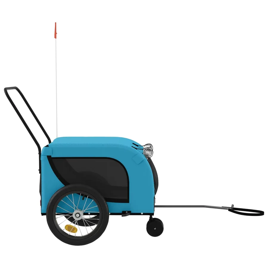 Remorque de vélo pour animaux de compagnie bleu et noir - 5