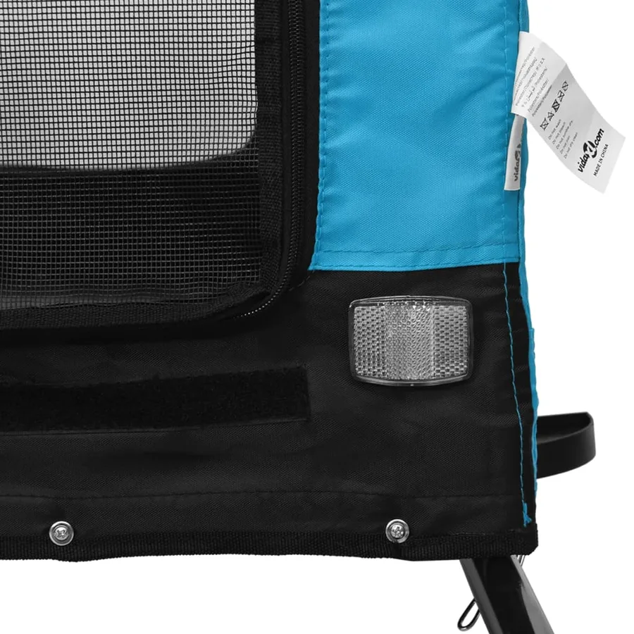 Remorque de vélo pour animaux de compagnie bleu et noir - 9