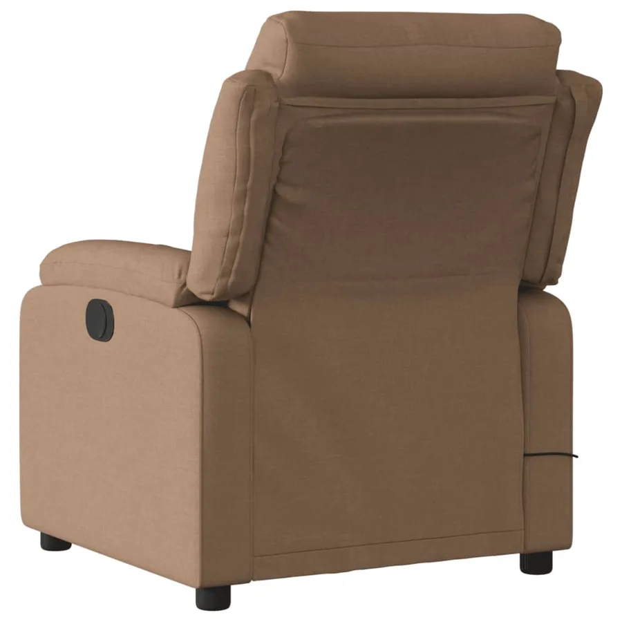 Fauteuil de massage inclinable Marron Tissu - 4