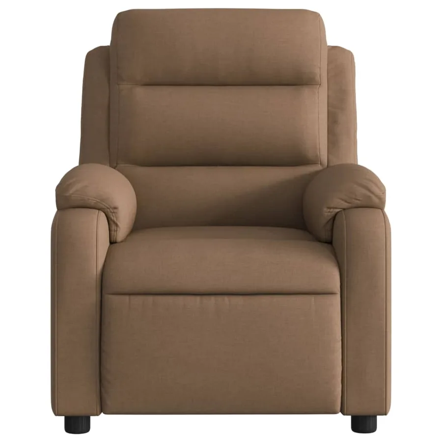 Fauteuil de massage inclinable Marron Tissu - 7