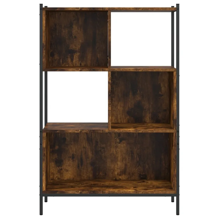 Bibliothèque chêne fumé 72x28x109 cm bois d'ingénierie - 5