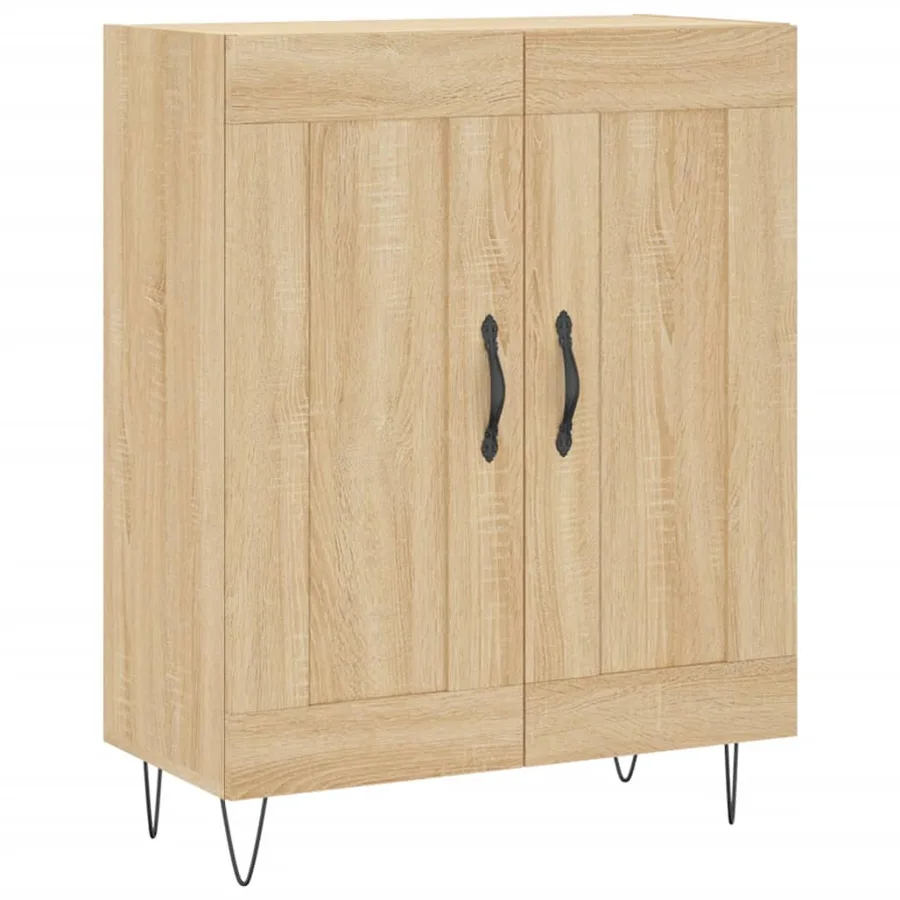 Buffet haut Chêne sonoma 69,5x34x180 cm Bois d'ingénierie - 7