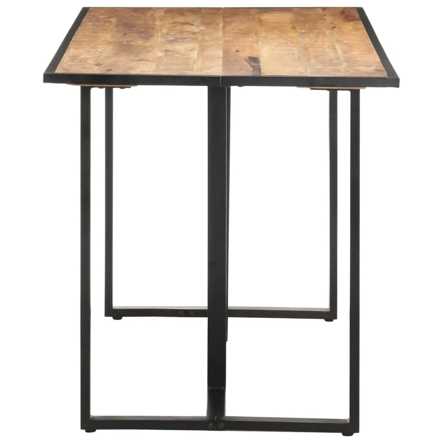 Table de salle à manger 140 cm Bois de manguier brut - 3