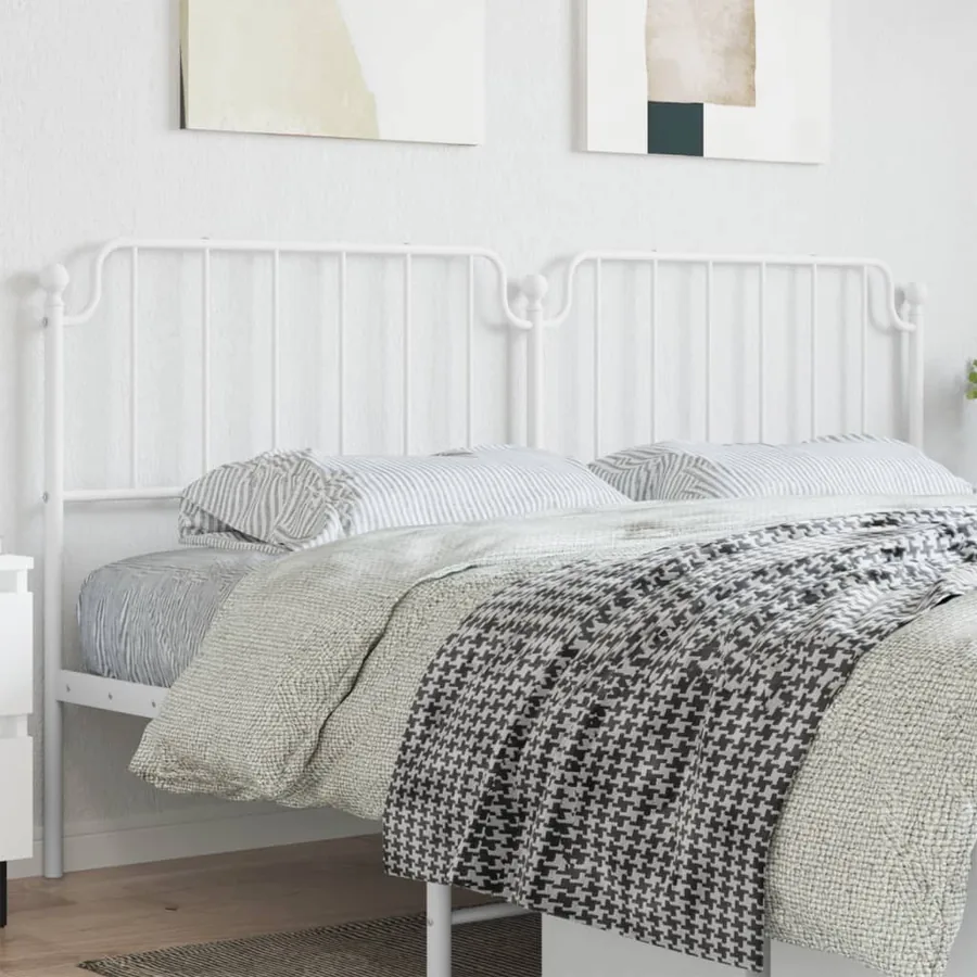 Tête de lit de remplacement métal blanc 200 cm