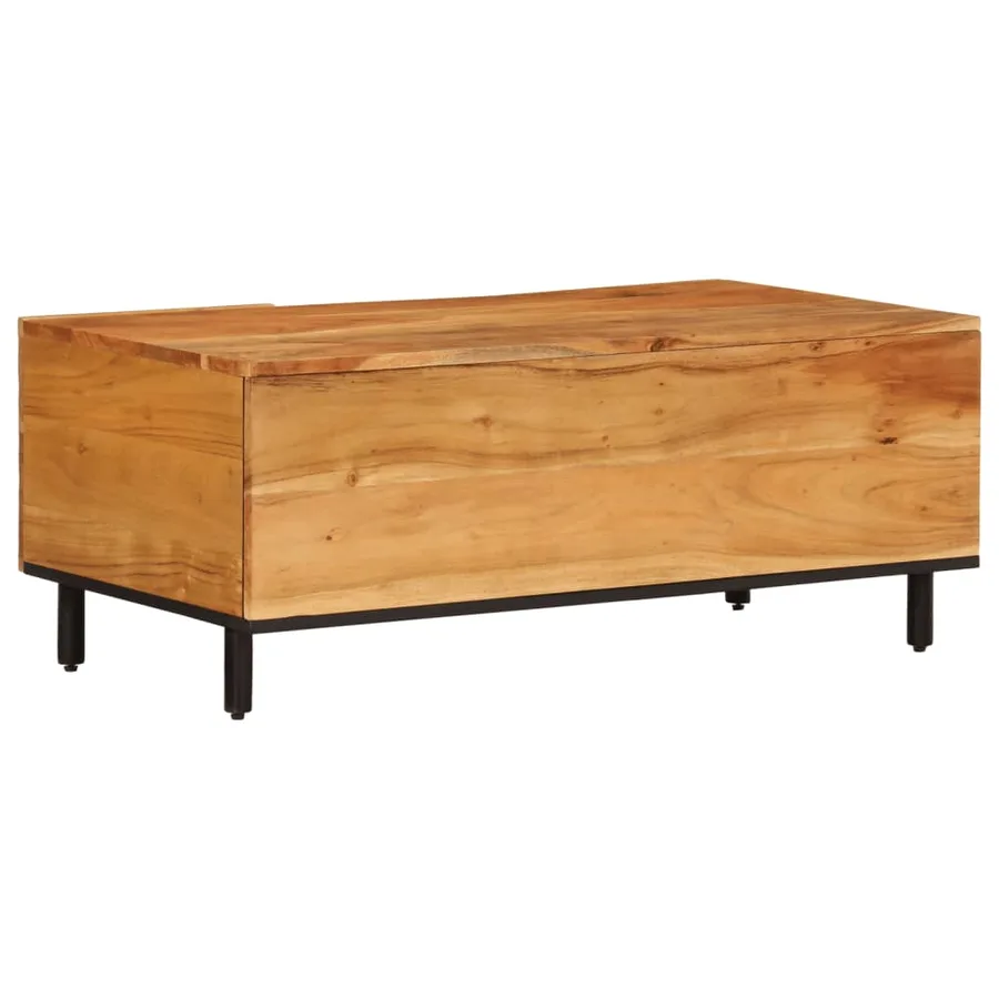 Table basse 100x54x40 cm bois massif d'acacia - 7