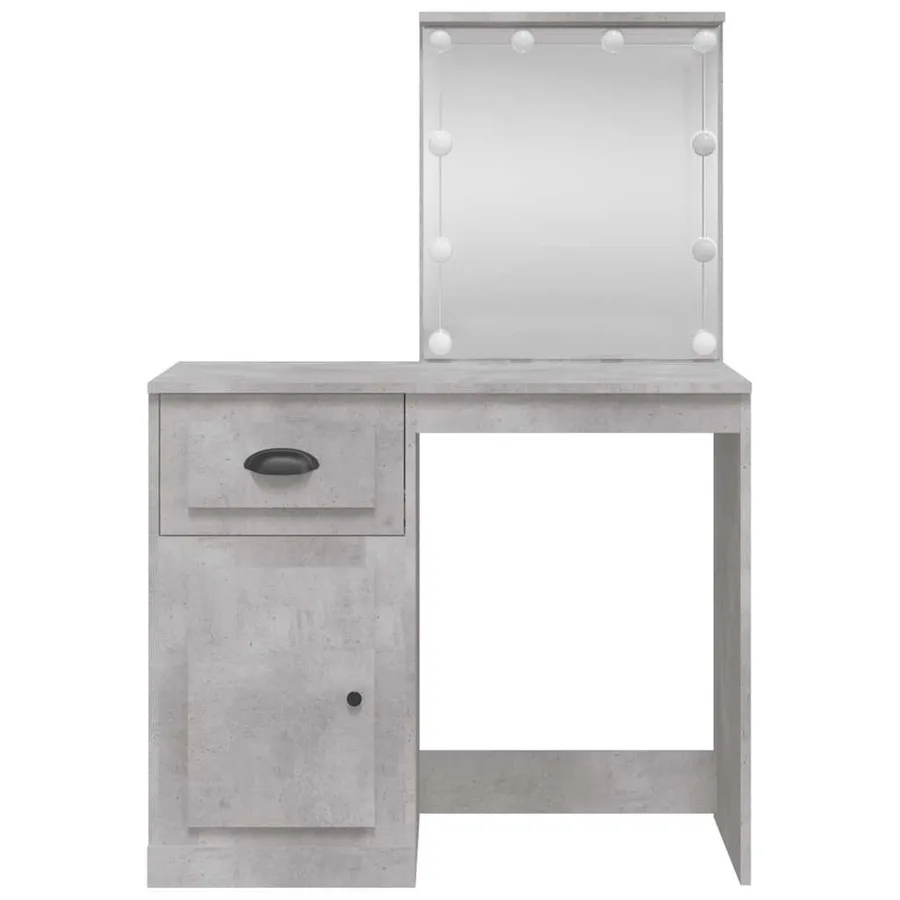 Coiffeuse avec lumières LED gris béton 90x42x132,5 cm - 5