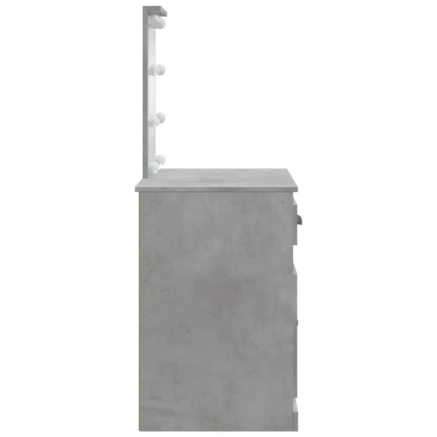 Coiffeuse avec lumières LED gris béton 90x42x132,5 cm - 6