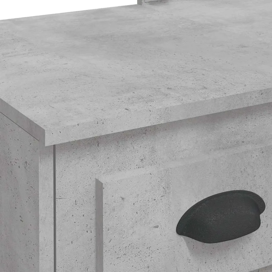 Coiffeuse avec lumières LED gris béton 90x42x132,5 cm - 8